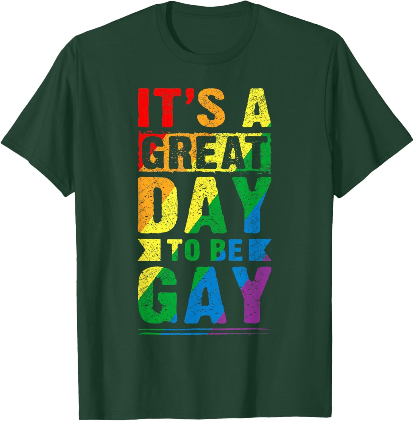 LGBT Spruch, Regenbogen LGBT Pride Flaggenfarben T-Shirt - T-Shirt | Forest