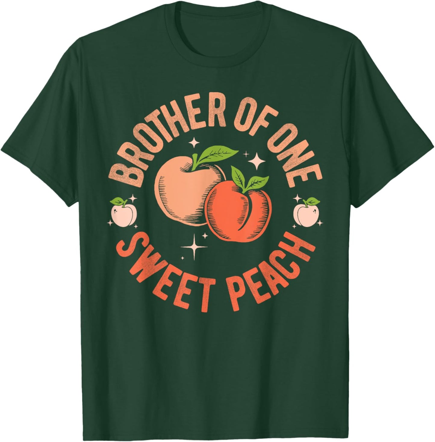 Brother First Birthday One Sweet Peach Bday Family Matching T-Shirt - T-Shirt | Forest