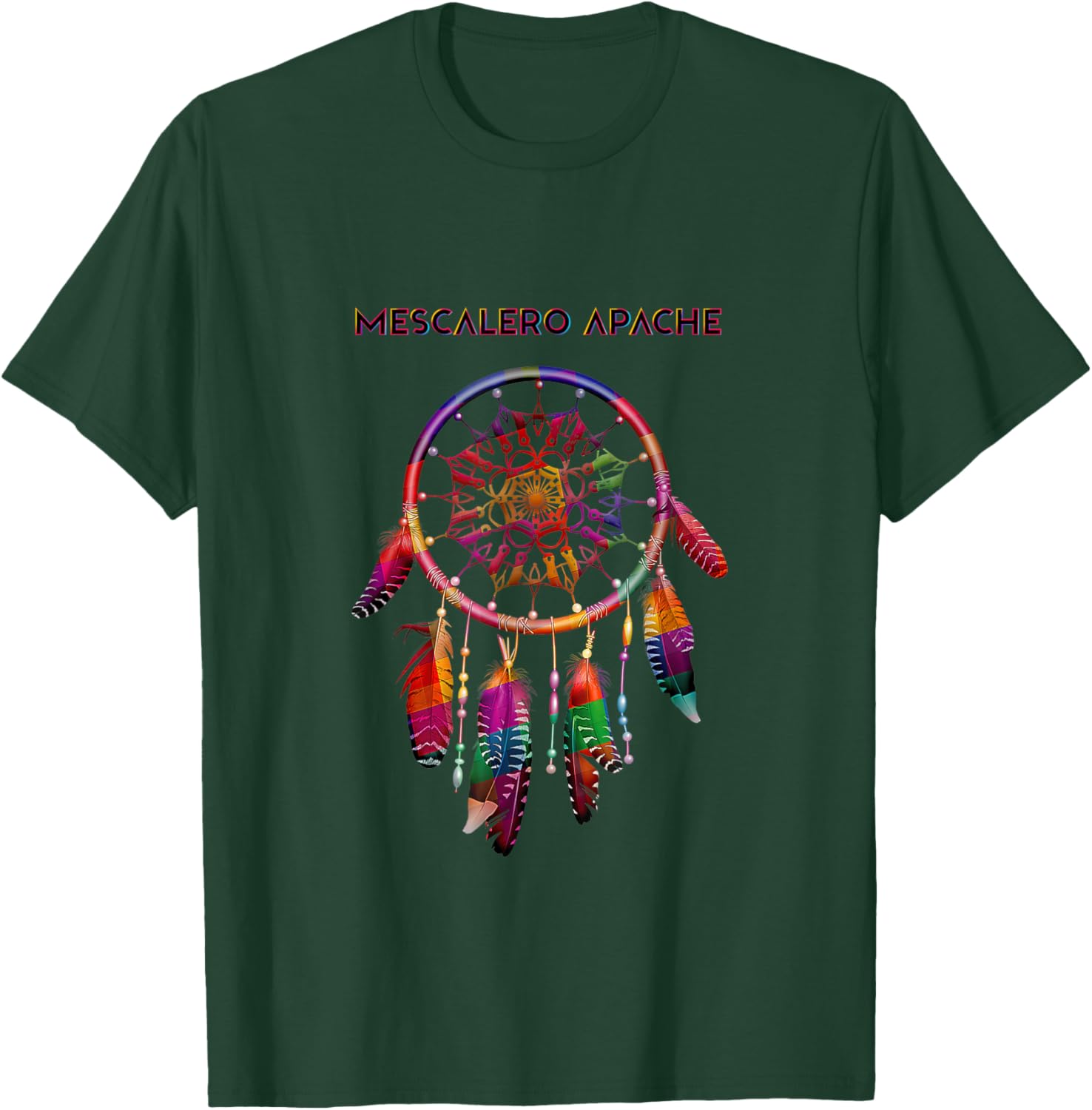 MESCALERO APACHE Native Indian Colorful Dreamcatcher Tribe T-Shirt - T-Shirt | Forest