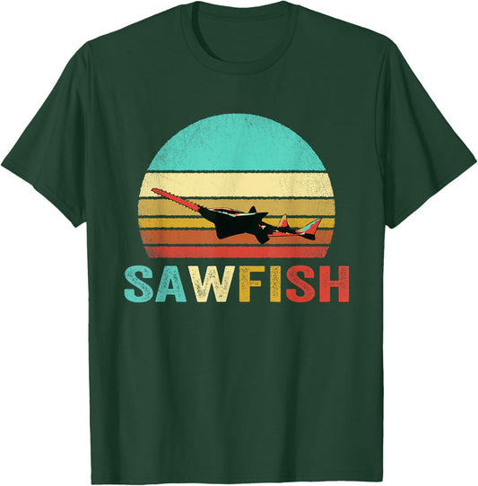 Vintage Sawfish Shirt Sunset T-Shirt - T-Shirt | Forest