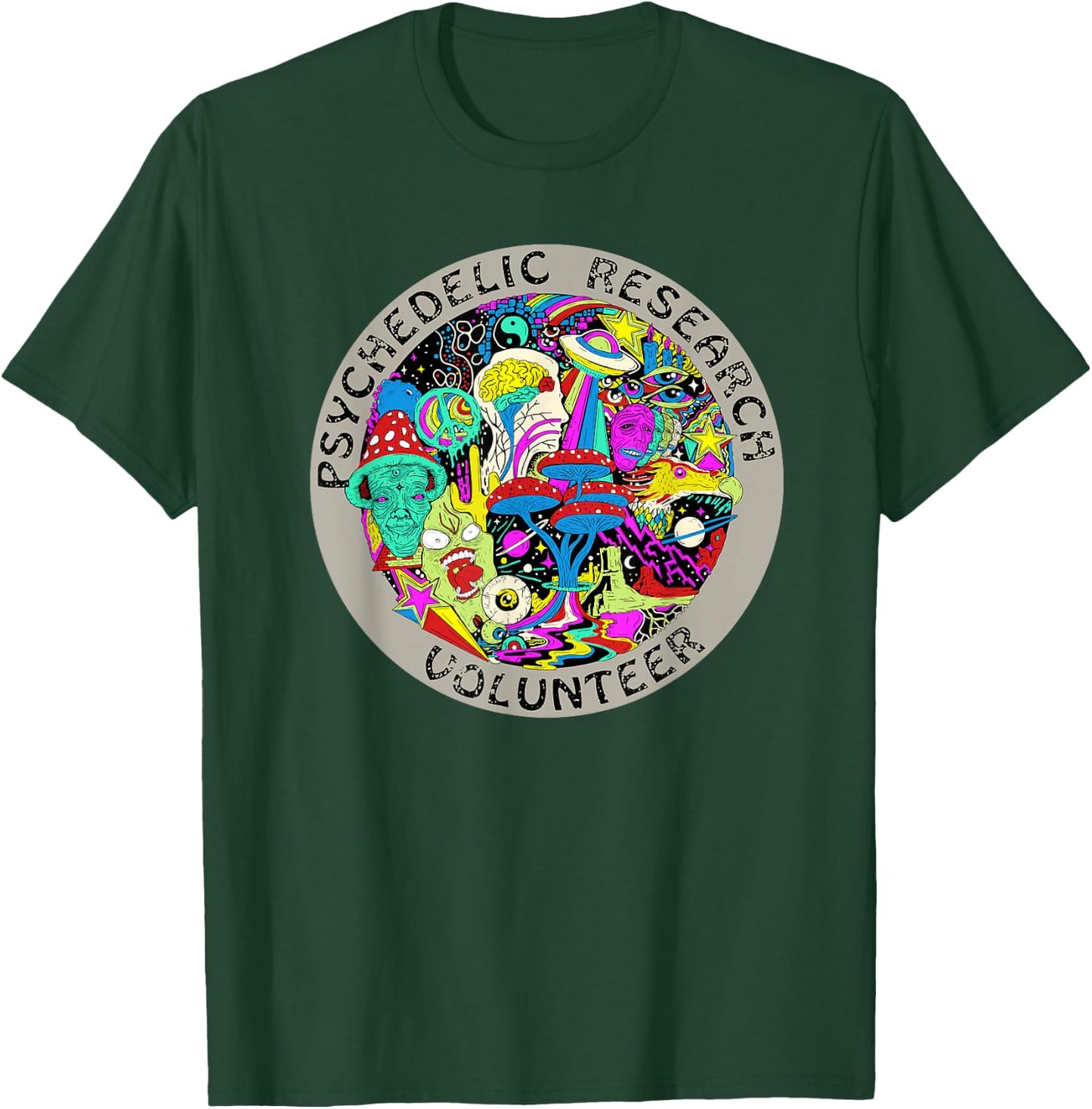 Psychedelic Mushroom Trip Gift - Psychedelic Research Gift Small T-Shirt - T-Shirt | Forest