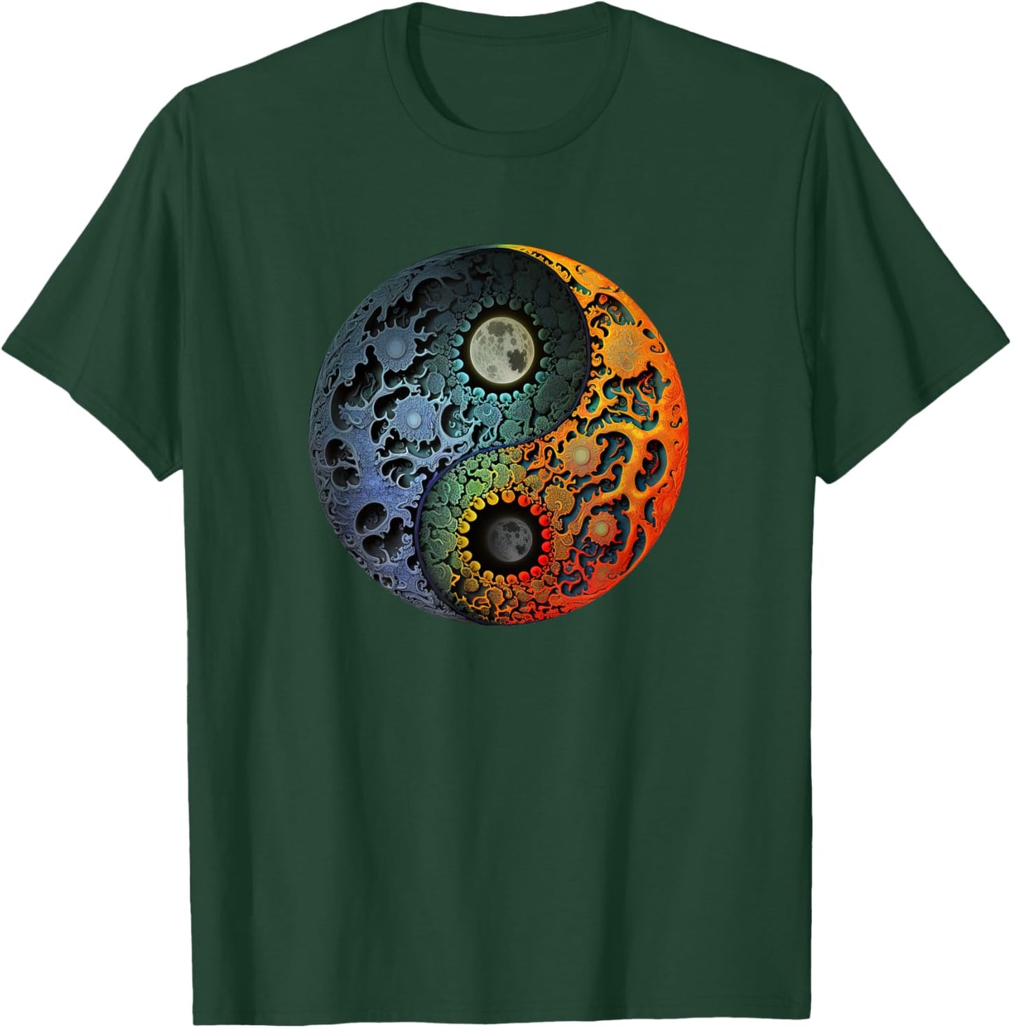 Yinyang Yoga Zen Yin yang Meditation T-Shirt - T-Shirt | Forest
