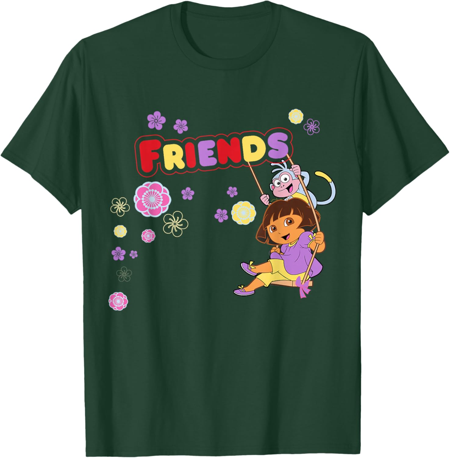 Dora the Explorer Boots the Monkey Friends Swing T-Shirt - T-Shirt | Forest