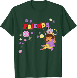 Dora the Explorer Boots the Monkey Friends Swing T-Shirt - T-Shirt | Forest