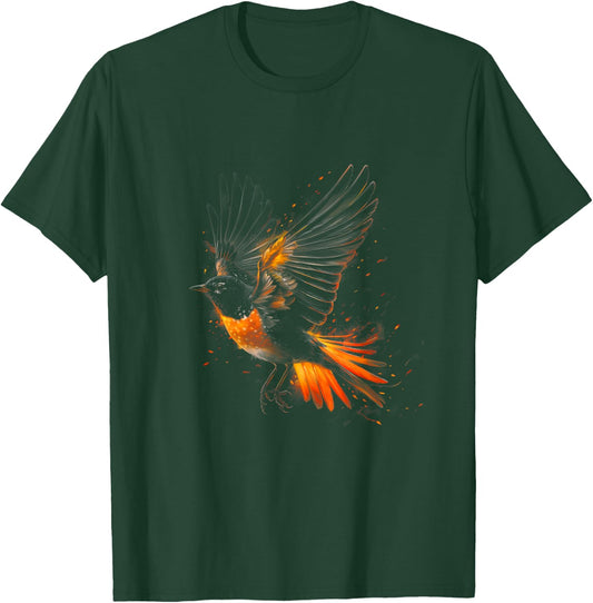 American Robin Bird Graphic for Bird Lovers Birder T-Shirt - T-Shirt | Forest