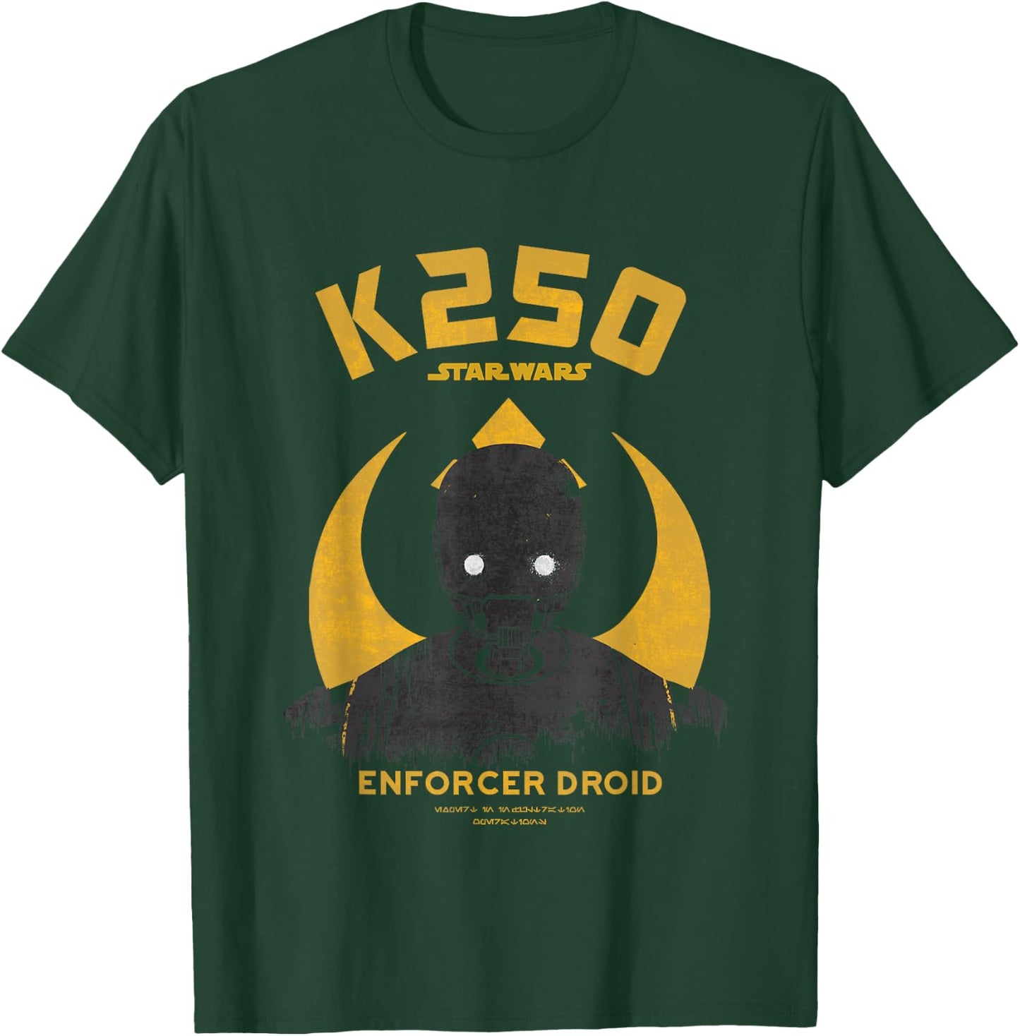 Star Wars Rogue One K250 Enforcer Droid Distressed T-Shirt - T-Shirt | Forest