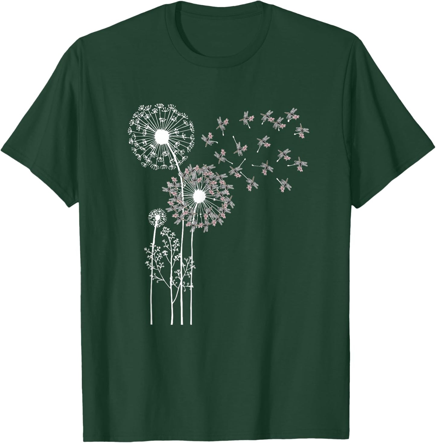 Forest Animal Insect Dandelion Dragonfly T-Shirt - T-Shirt | Forest