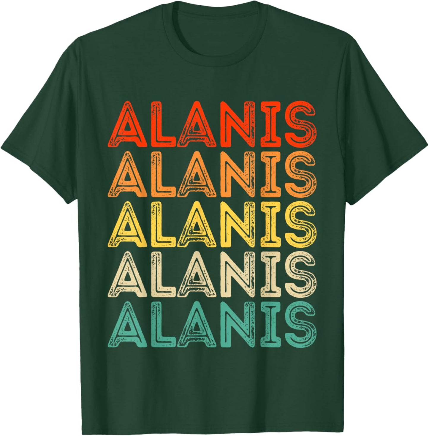 Love Heart Alanis Vintage Retro Style Black Alanis T-Shirt - T-Shirt | Forest