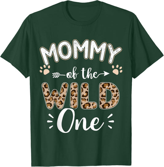 Mommy of the wild one birthday girl matching family party T-Shirt - T-Shirt | Forest