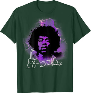 Jimi Hendrix_002_Back Printed T-Shirt - T-Shirt | Forest
