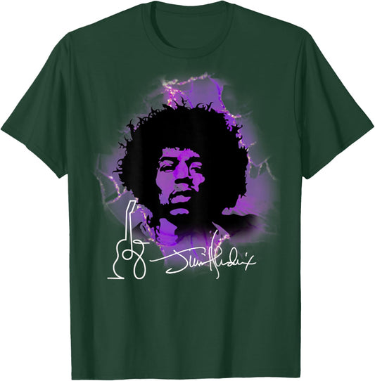 Jimi Hendrix_002_Back Printed T-Shirt - T-Shirt | Forest