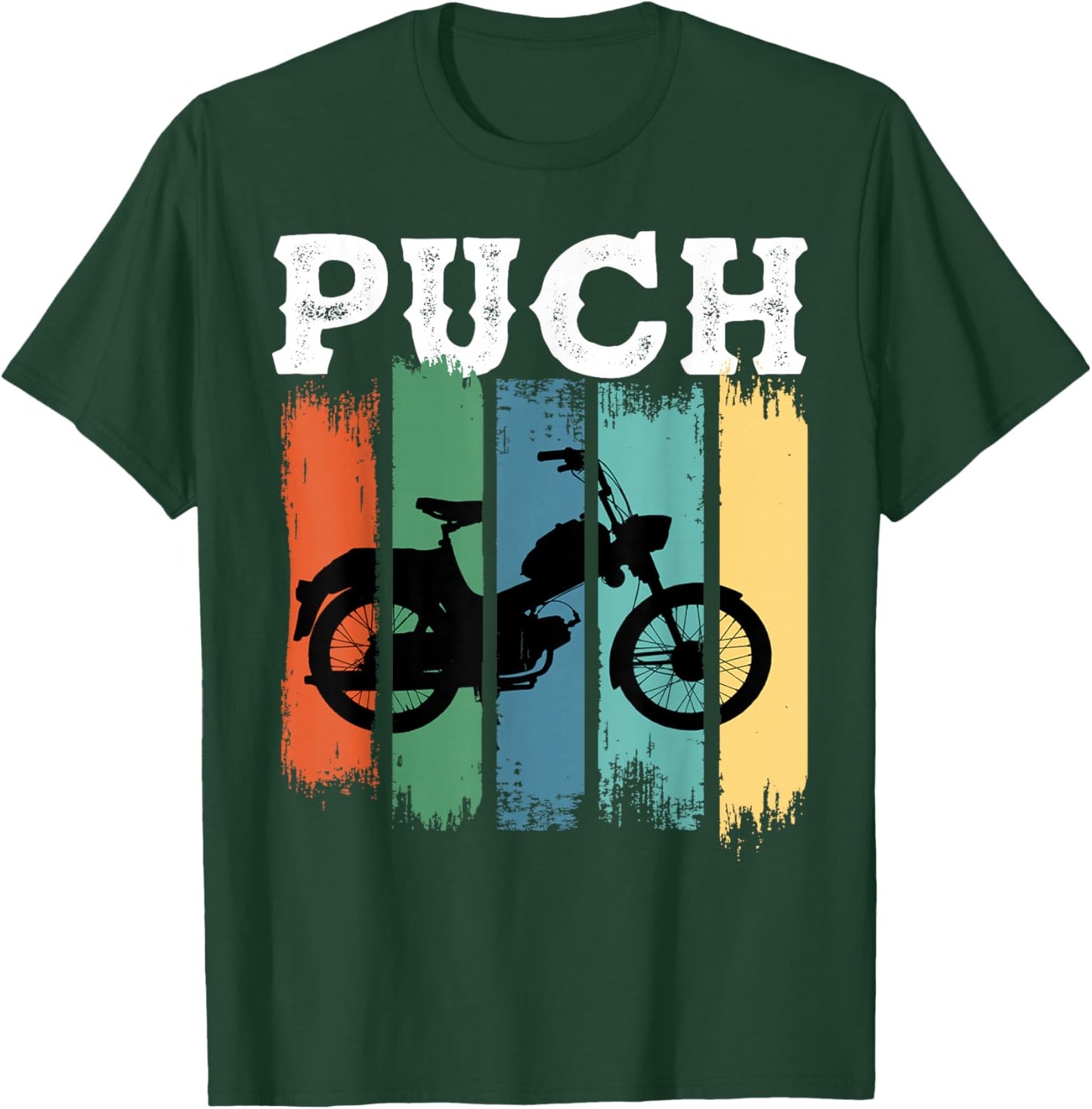 Puch Mofa Retro Klassiker Zweirad Kult Fahrer T-Shirt - T-Shirt | Forest