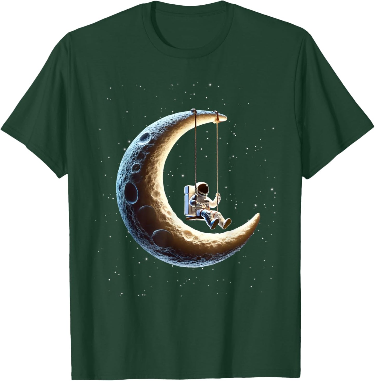 Funny Astronaut Moon gift Men Women kids astronomy space T-Shirt - T-Shirt | Forest