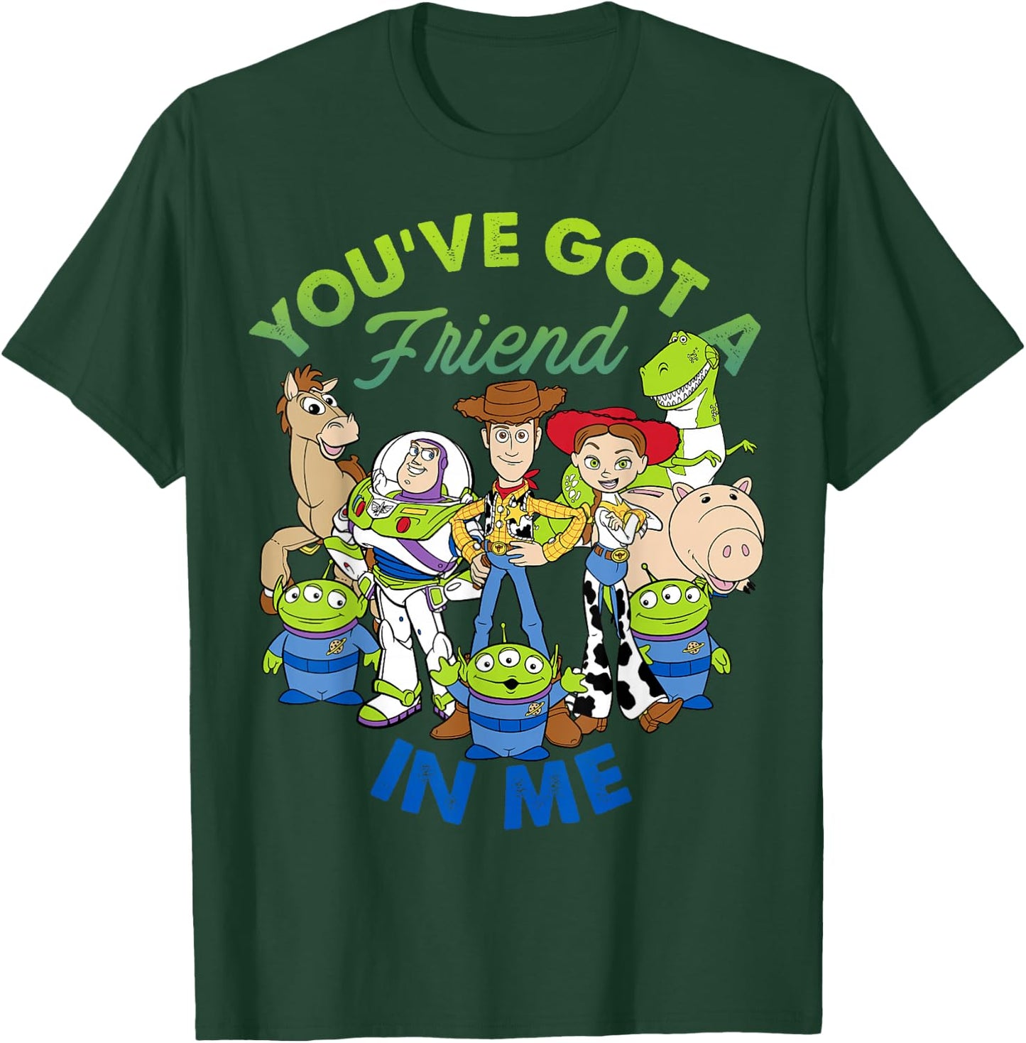 Disney Pixar Toy Story Cartoon Group Shot Graphic T-Shirt - T-Shirt | Forest