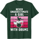 Funny Drummer Art For Girls Women Drumming Drum Set Drummer T-Shirt - T-Shirt | Forest