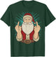 Flip Off Santa Claus Naughty Middle Finger Christmas X-Mas T-Shirt - T-Shirt | Forest