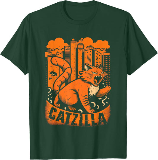 Catzilla Cat Shirt , Cat Shirt Cat Lover T-Shirt - T-Shirt | Forest