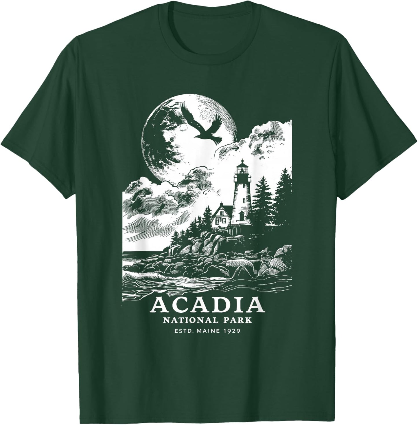 Acadia National Park Maine Vacation Souvenir Outdoors T-Shirt - T-Shirt | Forest