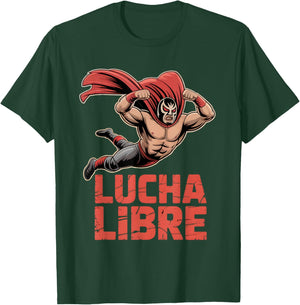 Lucha Libre Wrestler Funny Luchador Mexican Wrestling Fan T-Shirt - T-Shirt | Forest