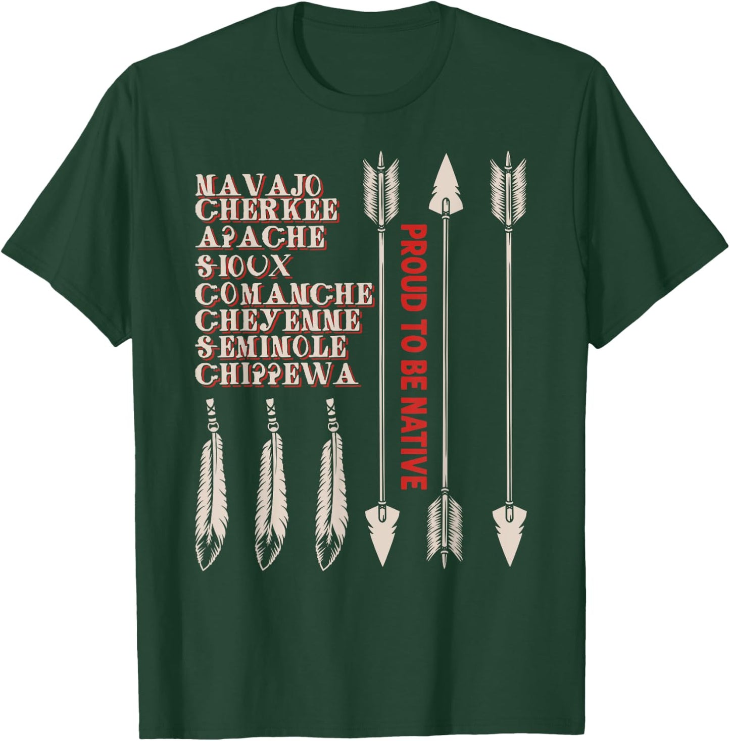 proud to be native Indian Native American Flag indigenous Kids Men T-Shirt - T-Shirt | Forest