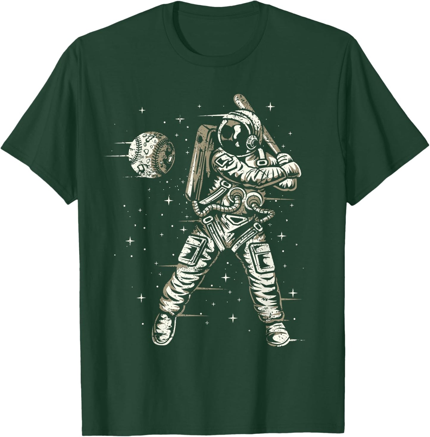 Funny Vintage Astronaut Boys Men Space Baseball T-Shirt - T-Shirt | Forest