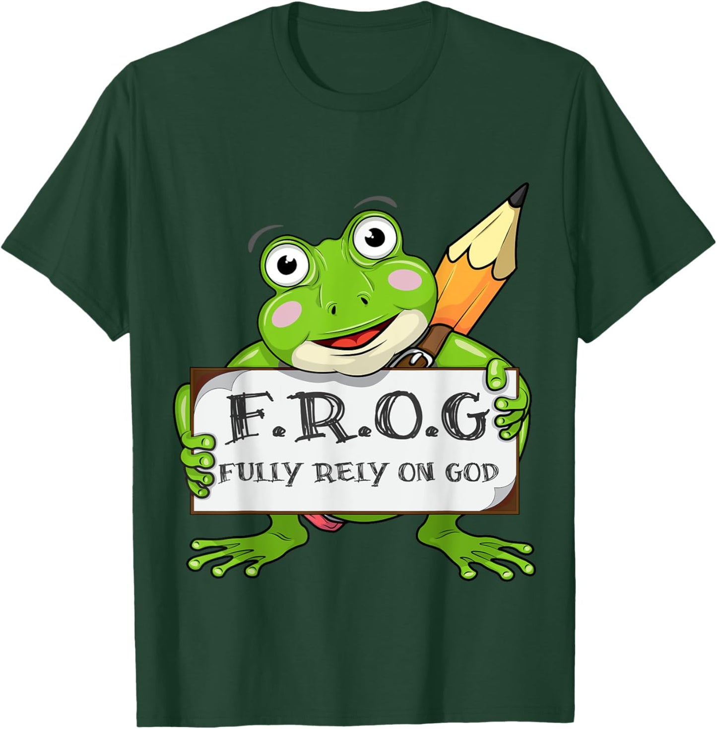 E-ZY Design+ Fully Rely On God Cool Jesus Cute Christian Lover gifts T-Shirt - T-Shirt | Forest