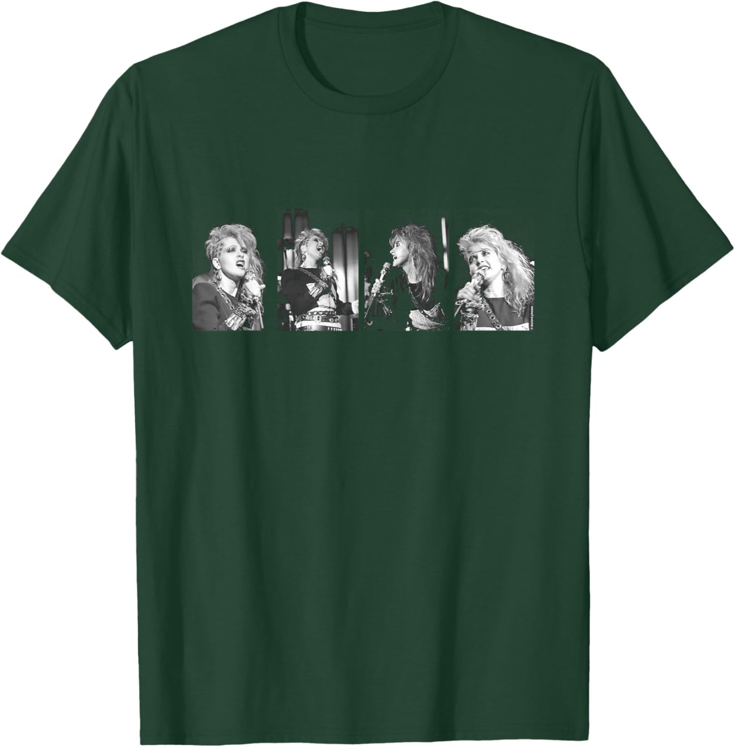 Cyndi Lauper Singing Live Four Tiles By Allan Ballard T-Shirt - T-Shirt | Forest