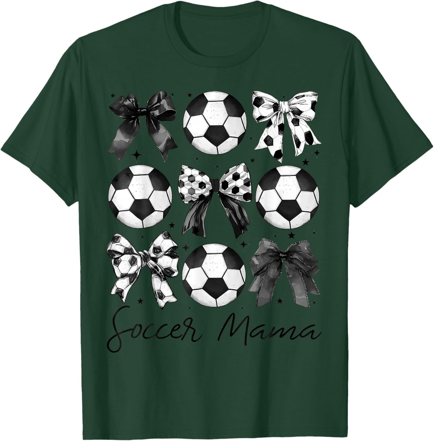 Soccer Mama Shirt Coquette Bow Soccer Mom T-Shirt - T-Shirt | Forest
