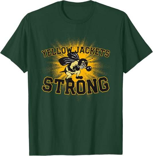 Perrysburg Yellow Jackets Logo Strong Flag HS T-Shirt - T-Shirt | Forest