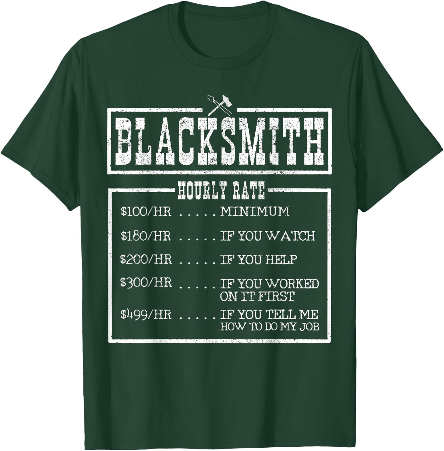 Blacksmith Blacksmith Blacksmith Saying Gift T-Shirt - T-Shirt | Forest