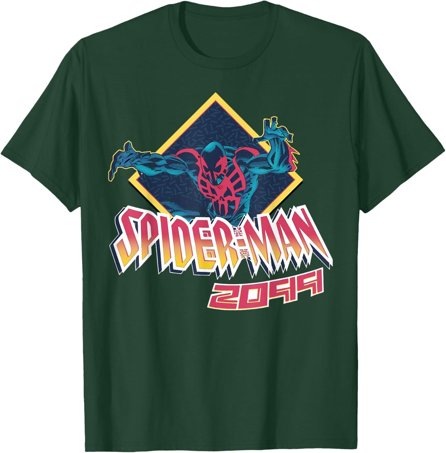 Marvel Spider-Man 2099 Action Portrait logo T-Shirt - T-Shirt | Forest