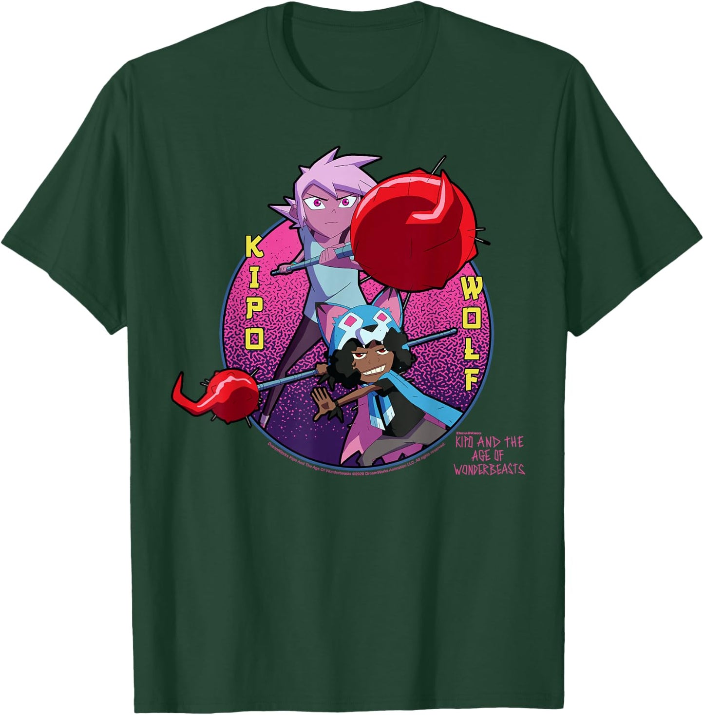 Kipo And The Age Of Wonderbeasts Kipo & Wolf T-Shirt - T-Shirt | Forest