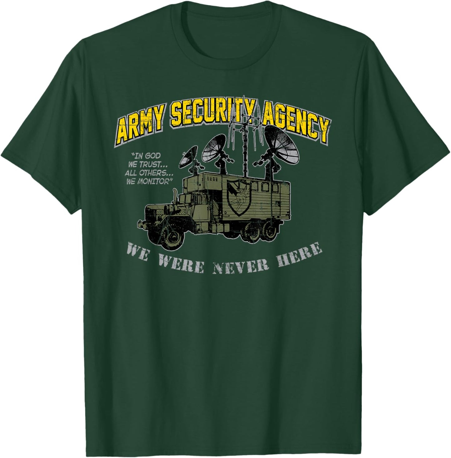American Marauder: Army Security Agency Listener Truck T-Shirt - T-Shirt | Forest