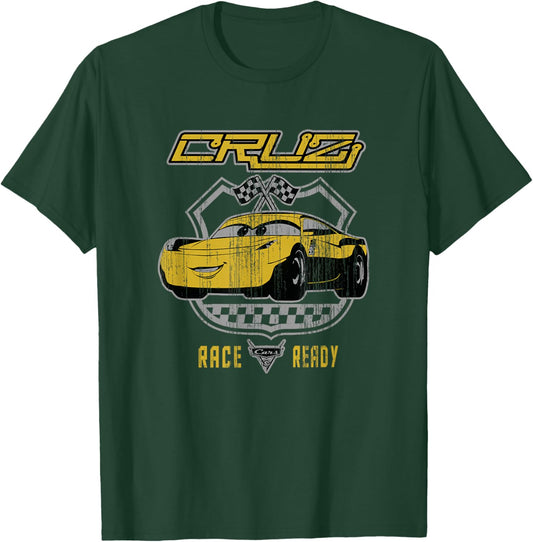 Disney Pixar Cars 3 Cruz Ramírez Race Ready Vintage Logo T-Shirt - T-Shirt | Forest