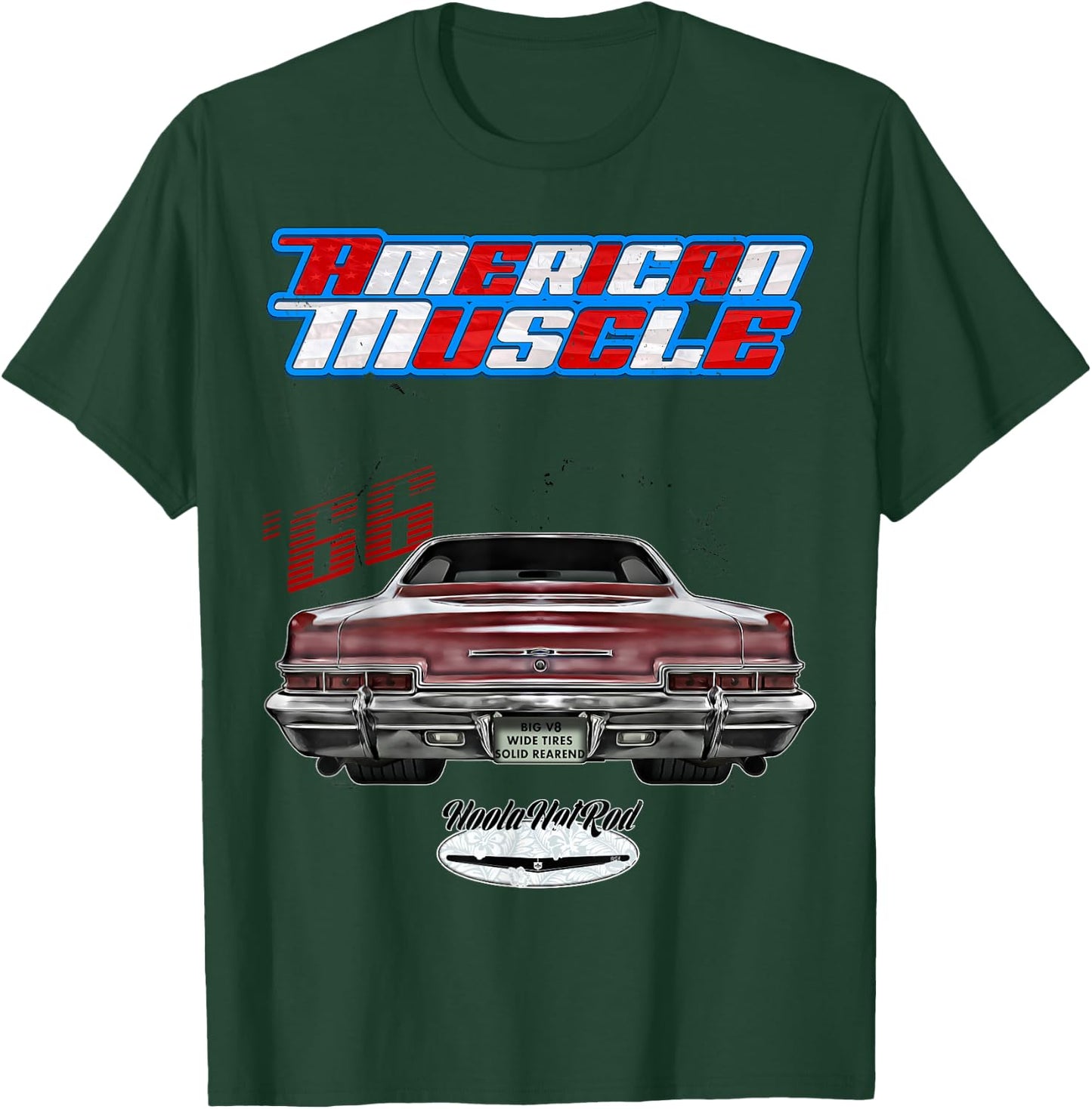 1966,66,HotRod,Impala,Biscayne,Del Ray,DelRay,Muscle Car,USA T-Shirt - T-Shirt | Forest