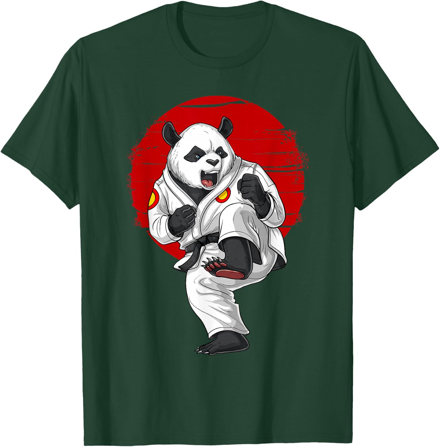 Panda Bear Karate Kickboxing Muay Thai Martial Arts T-Shirt - T-Shirt | Forest
