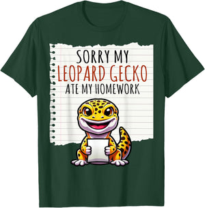 Sorry My Leopard Gecko Ate My Homework Cute Gecko Lover Kids T-Shirt - T-Shirt | Forest