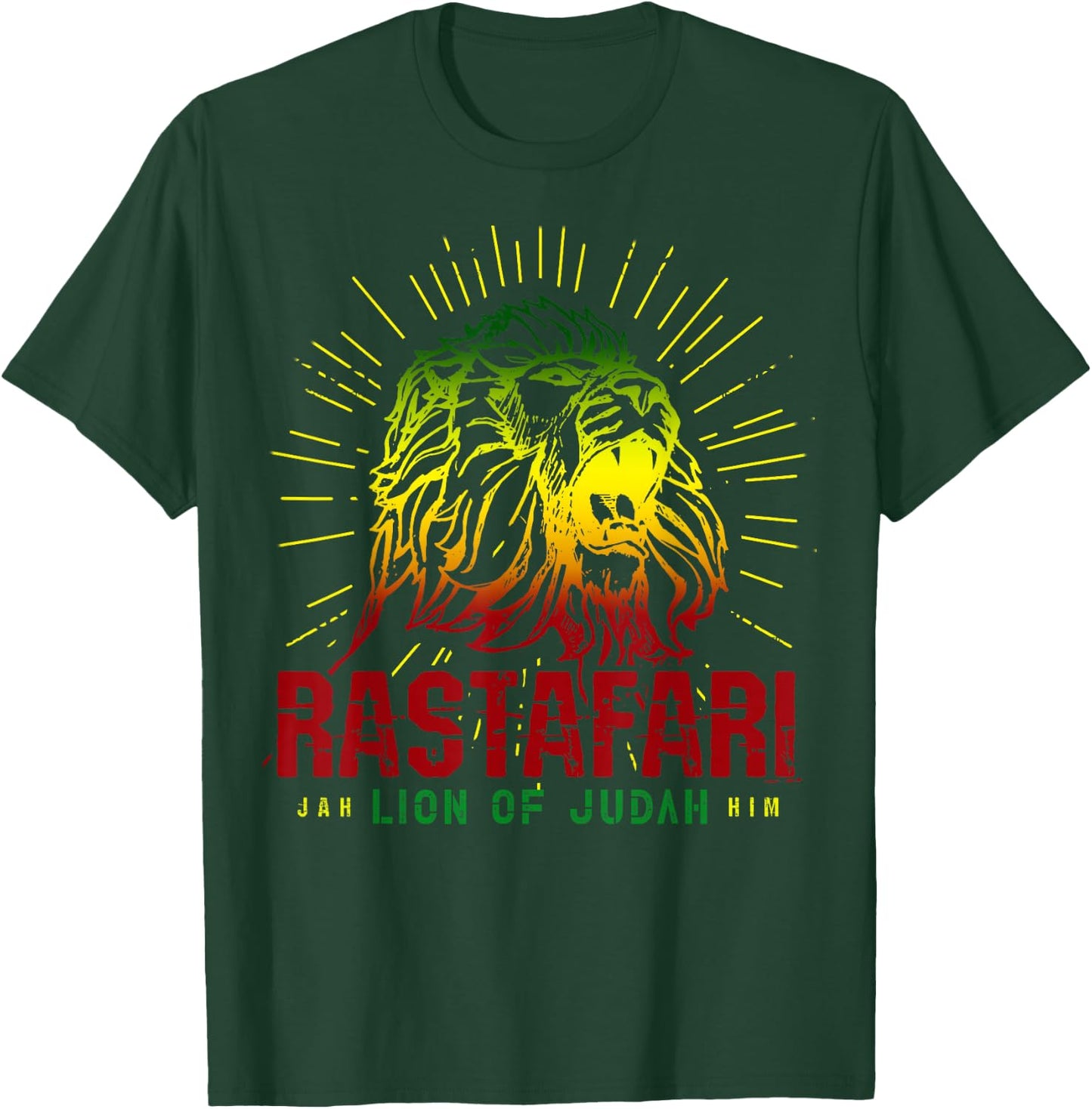 Rastafari Lion of Judah - Jah Him Reggae Music Rasta Gift T-Shirt - T-Shirt | Forest