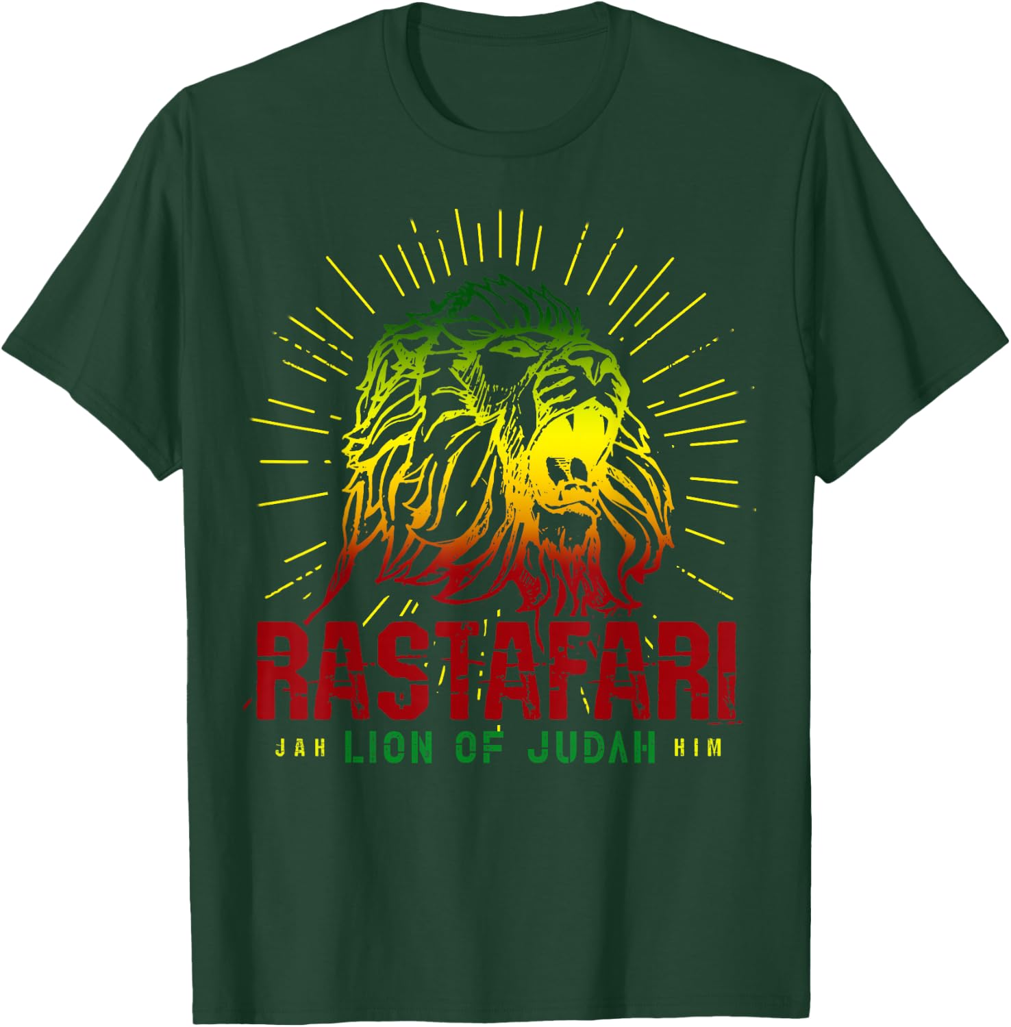 Rastafari Lion of Judah - Jah Him Reggae Music Rasta Gift T-Shirt - T-Shirt | Forest