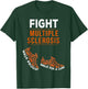 Fight Multiple Sclerosis MS Awareness Warrior Ribbon T-Shirt - T-Shirt | Forest