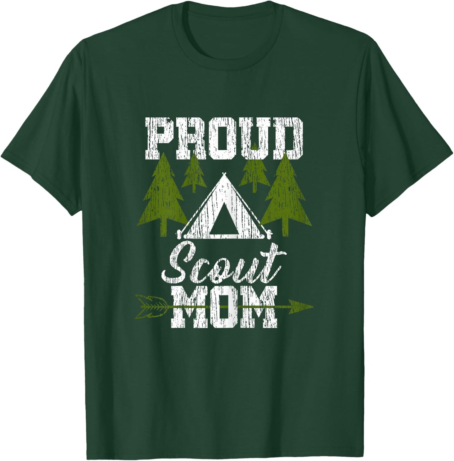 Proud Scout Mom - Scouting Mother Shirt Gift T-Shirt - T-Shirt | Forest