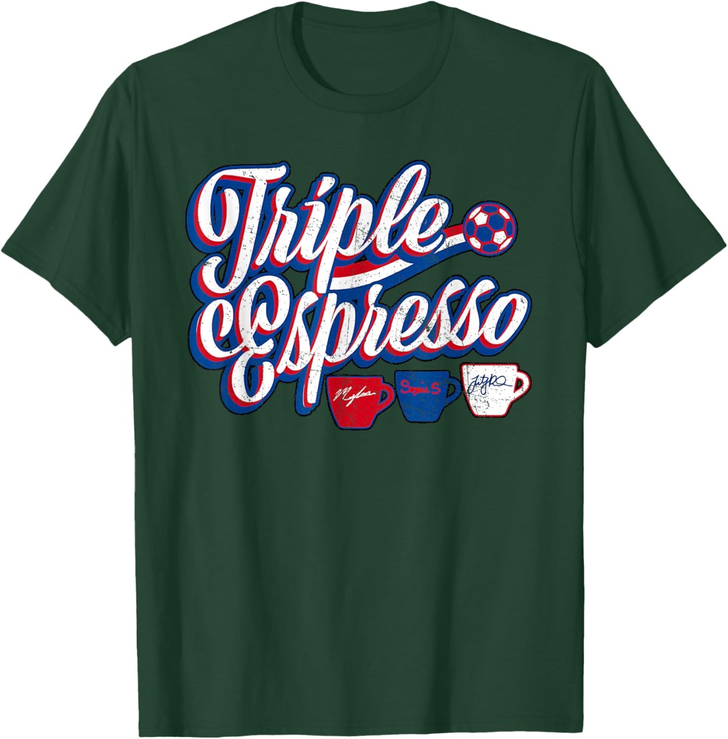 Triple Espresso Triple Espresso America USA Flag T-Shirt - T-Shirt | Forest