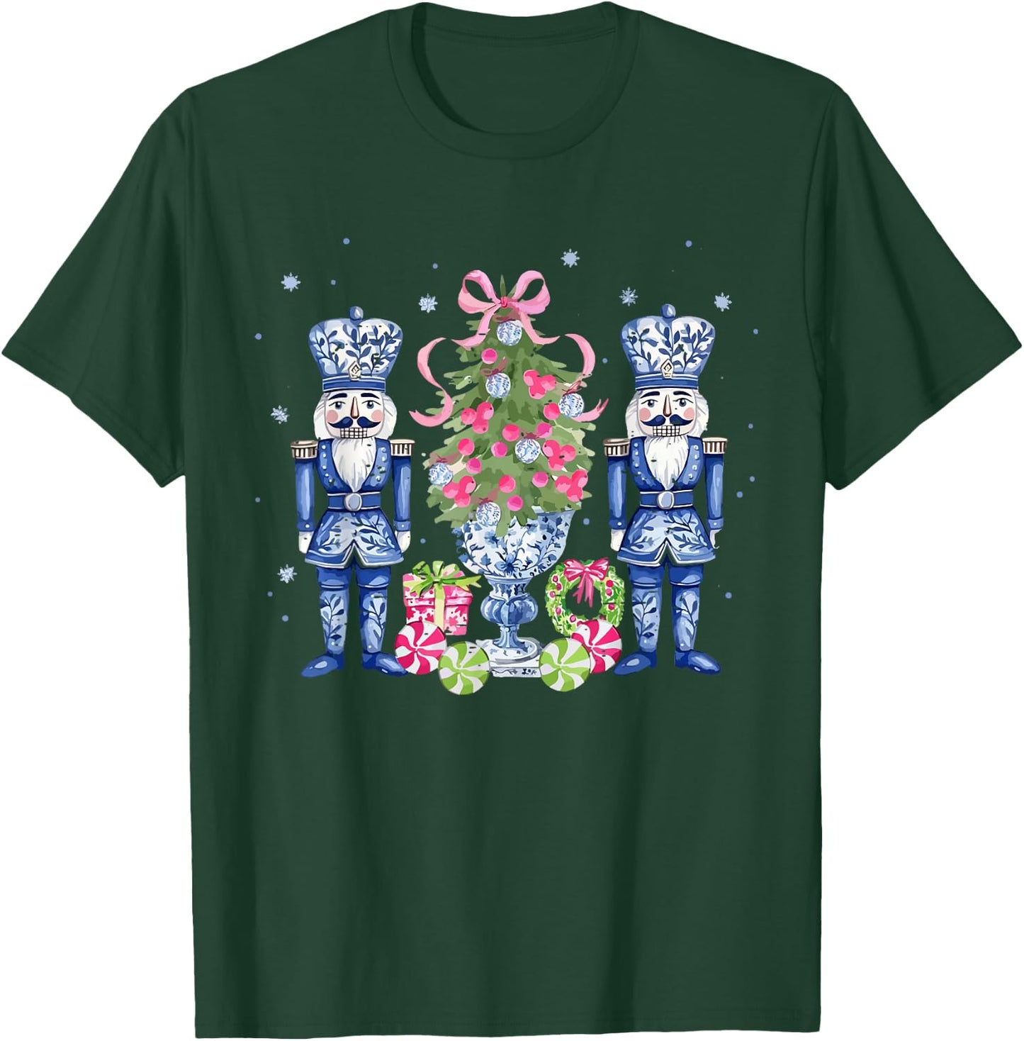 Funny Chinoiserie Nutcracker Christmas Holiday Cute Xmas T-Shirt - T-Shirt | Forest