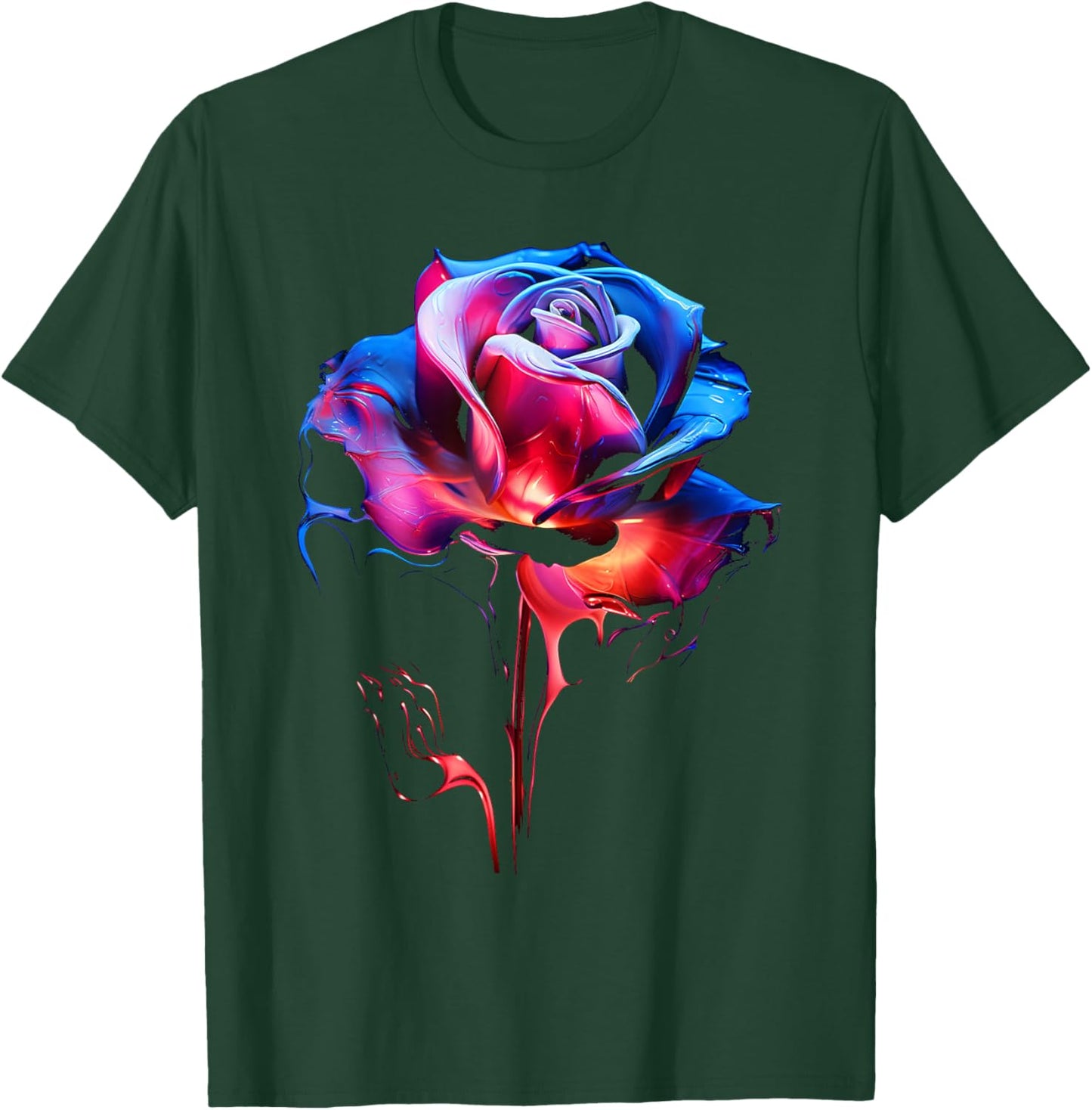 Rose Lover Artwork Graphic Flower Art Rose T-Shirt - T-Shirt | Forest