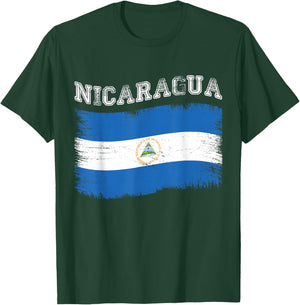 Nicaraguan Flag Tourist Holiday Destination Nicaragua Flag T-Shirt - T-Shirt | Forest