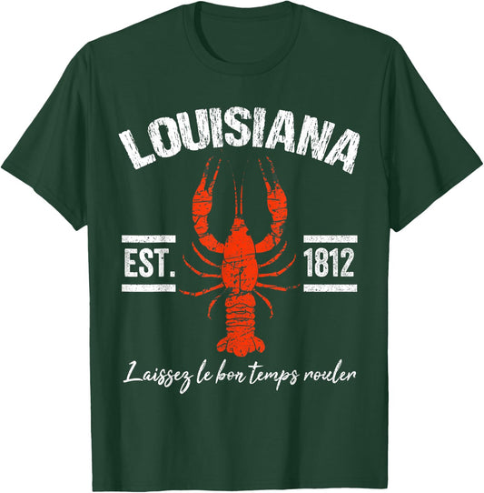 Mardi Gras Louisiana Crawfish New Orleans Men Women Gift T-Shirt - T-Shirt | Forest