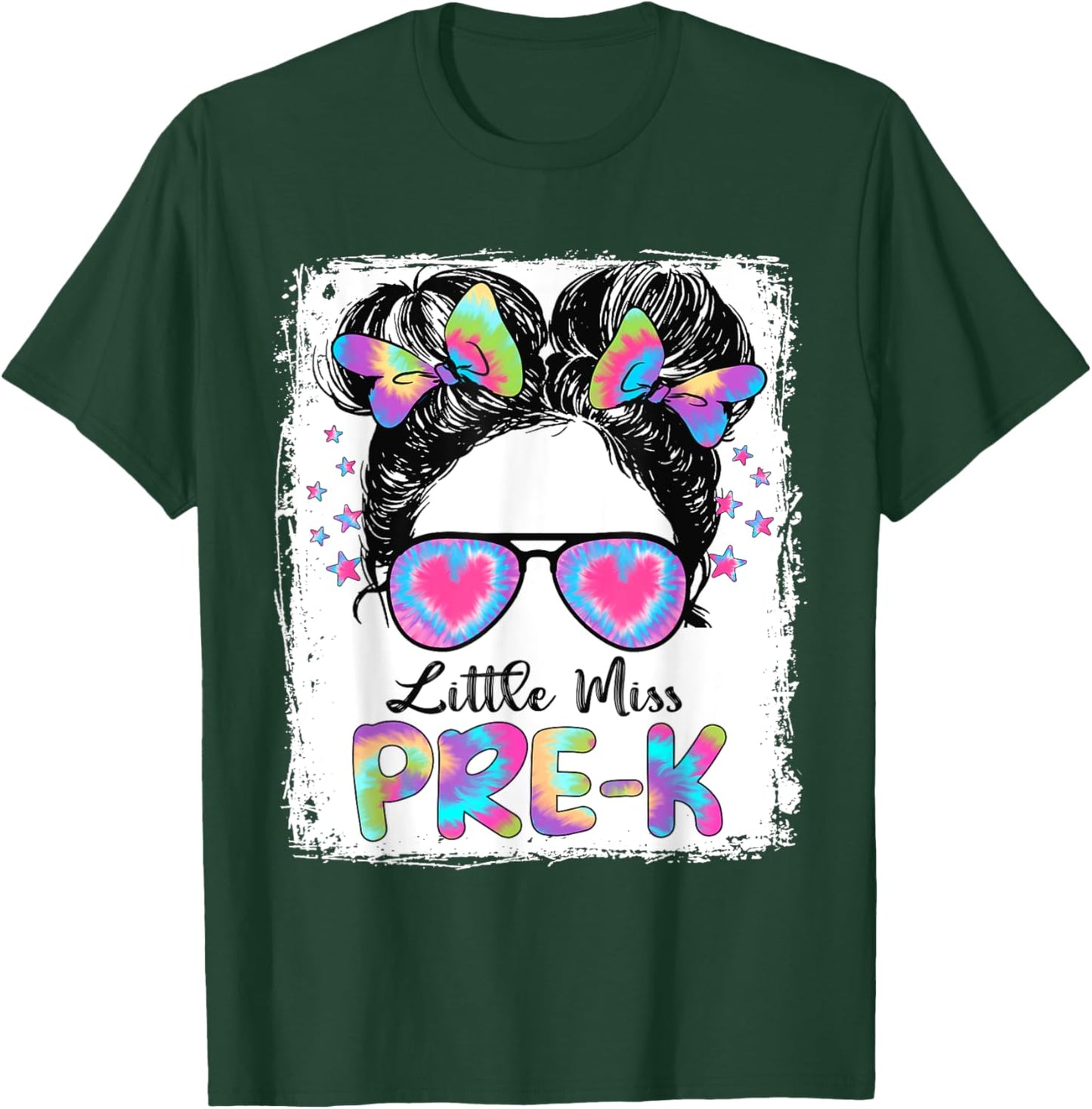 Little Miss Pre-K Girl Back To School Shirt Pre Kindergarten T-Shirt - T-Shirt | Forest