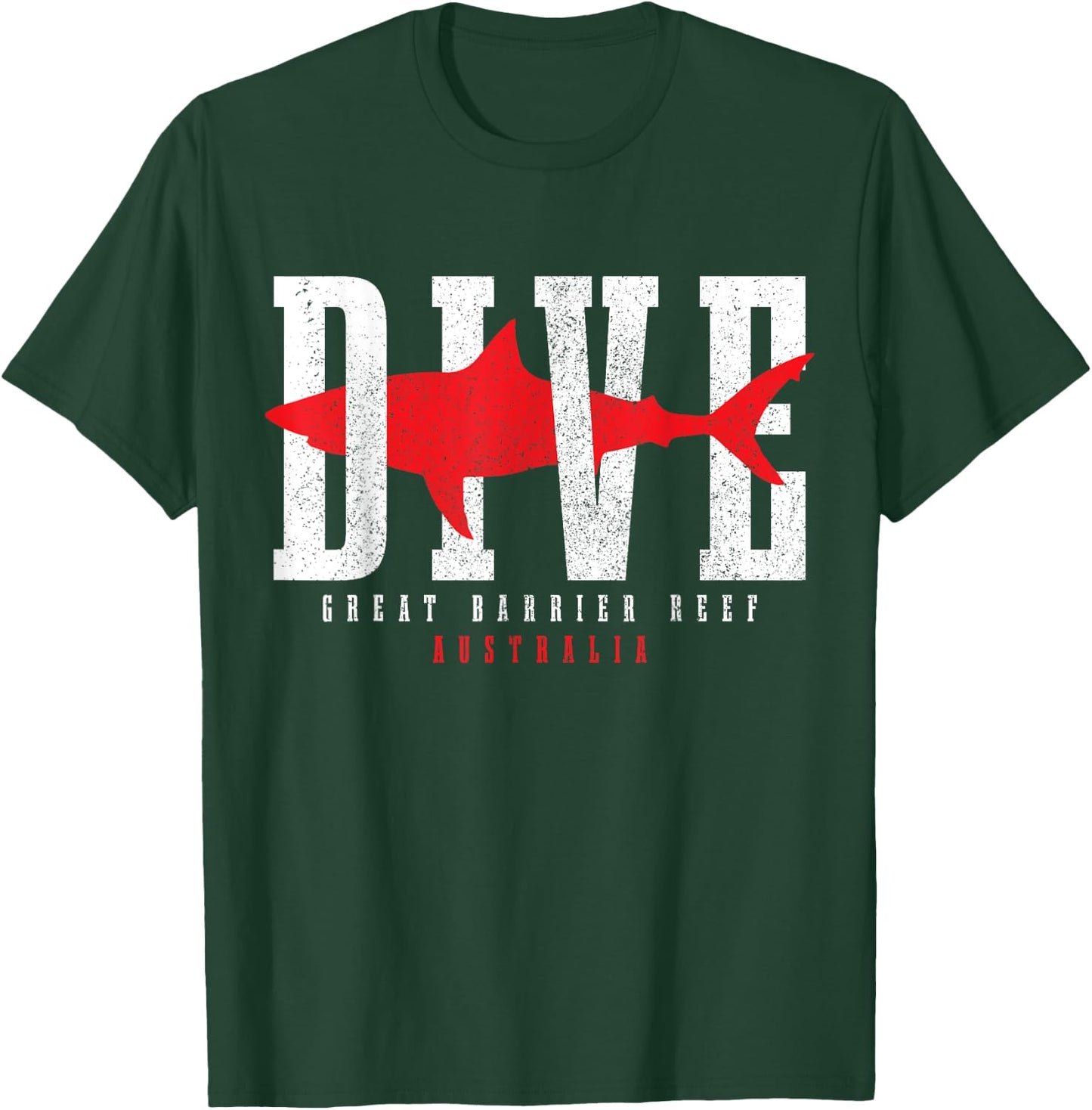 Great Barrier Reef Australia Diving Shark Diver T-Shirt - T-Shirt | Forest