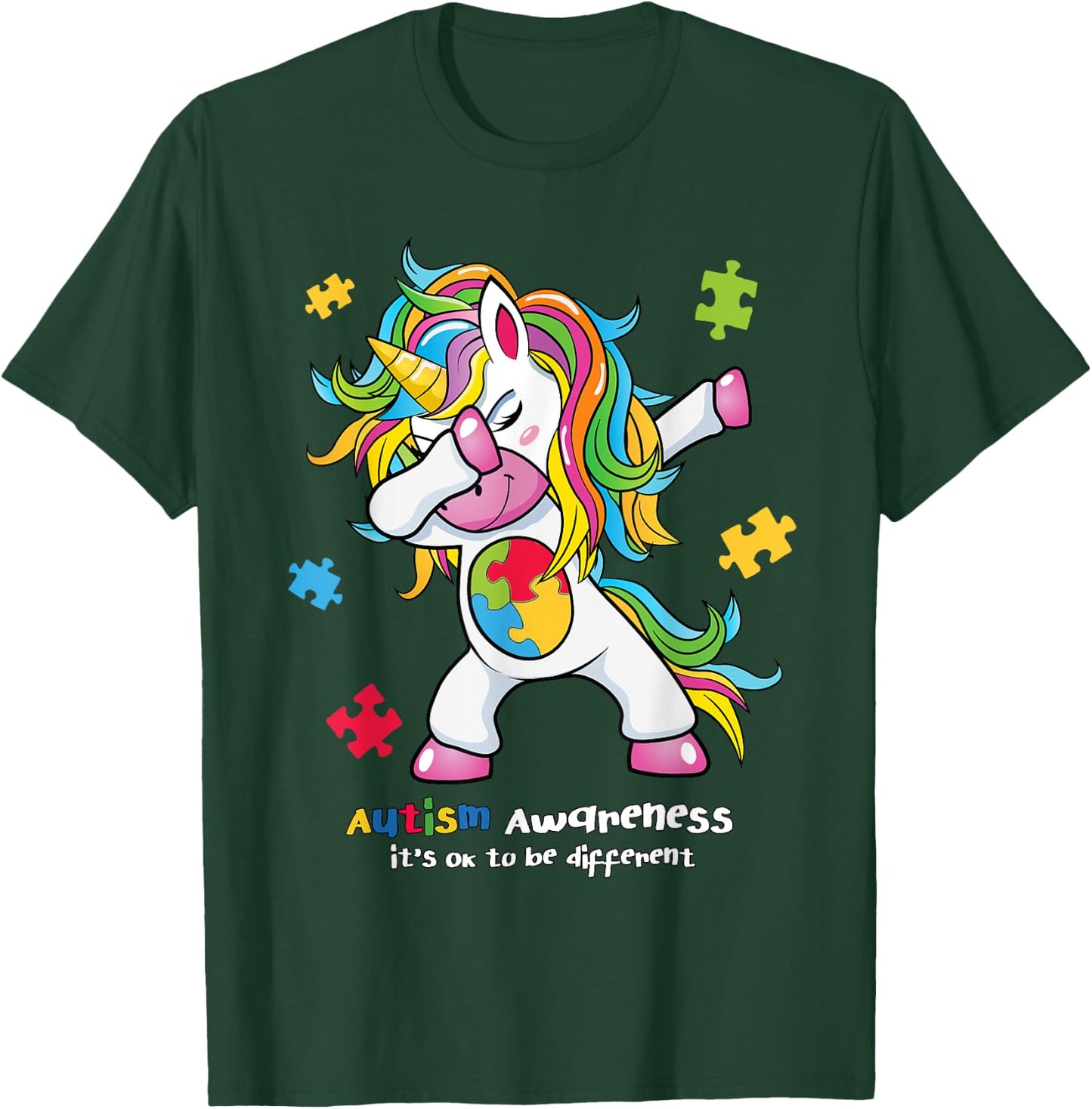 Autism Awareness - It's OK To Be Different Women T-Shirt - T-Shirt | Forest