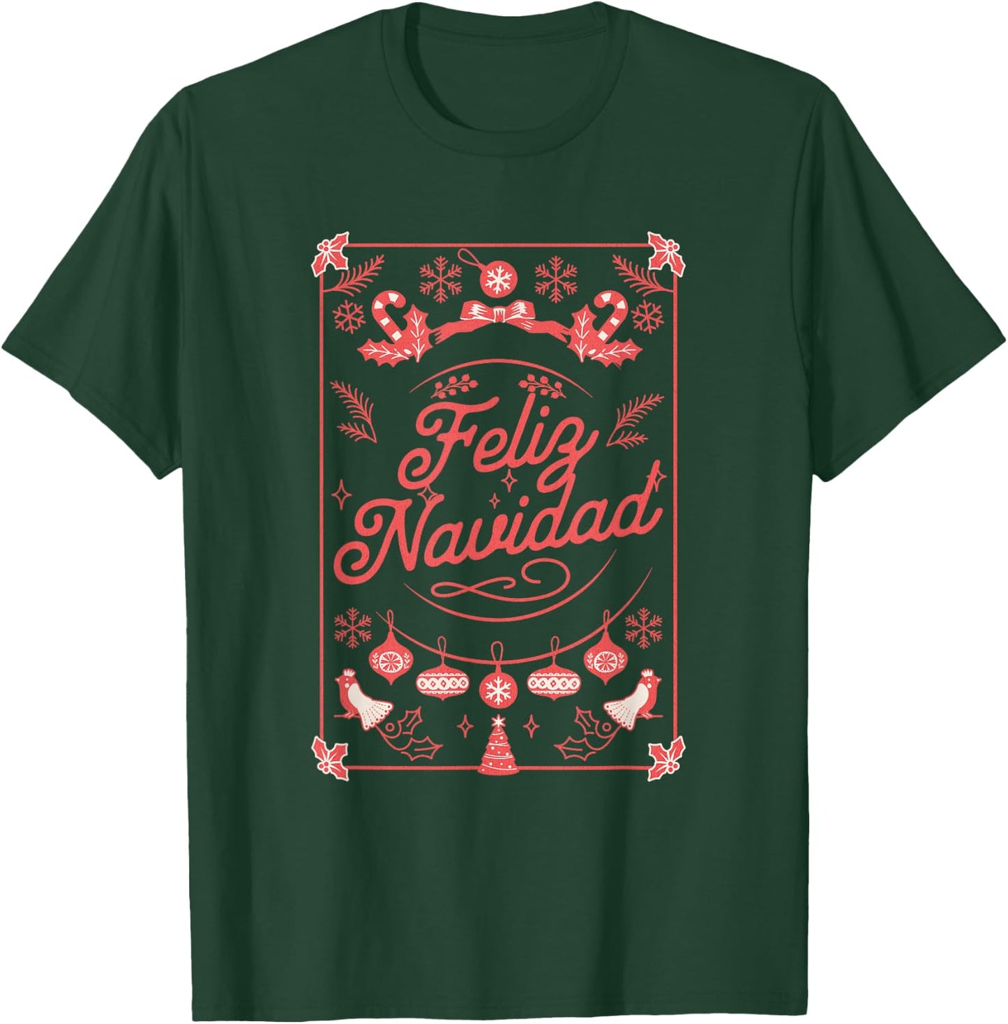 Feliz Navidad, Christmas T-Shirt - T-Shirt | Forest